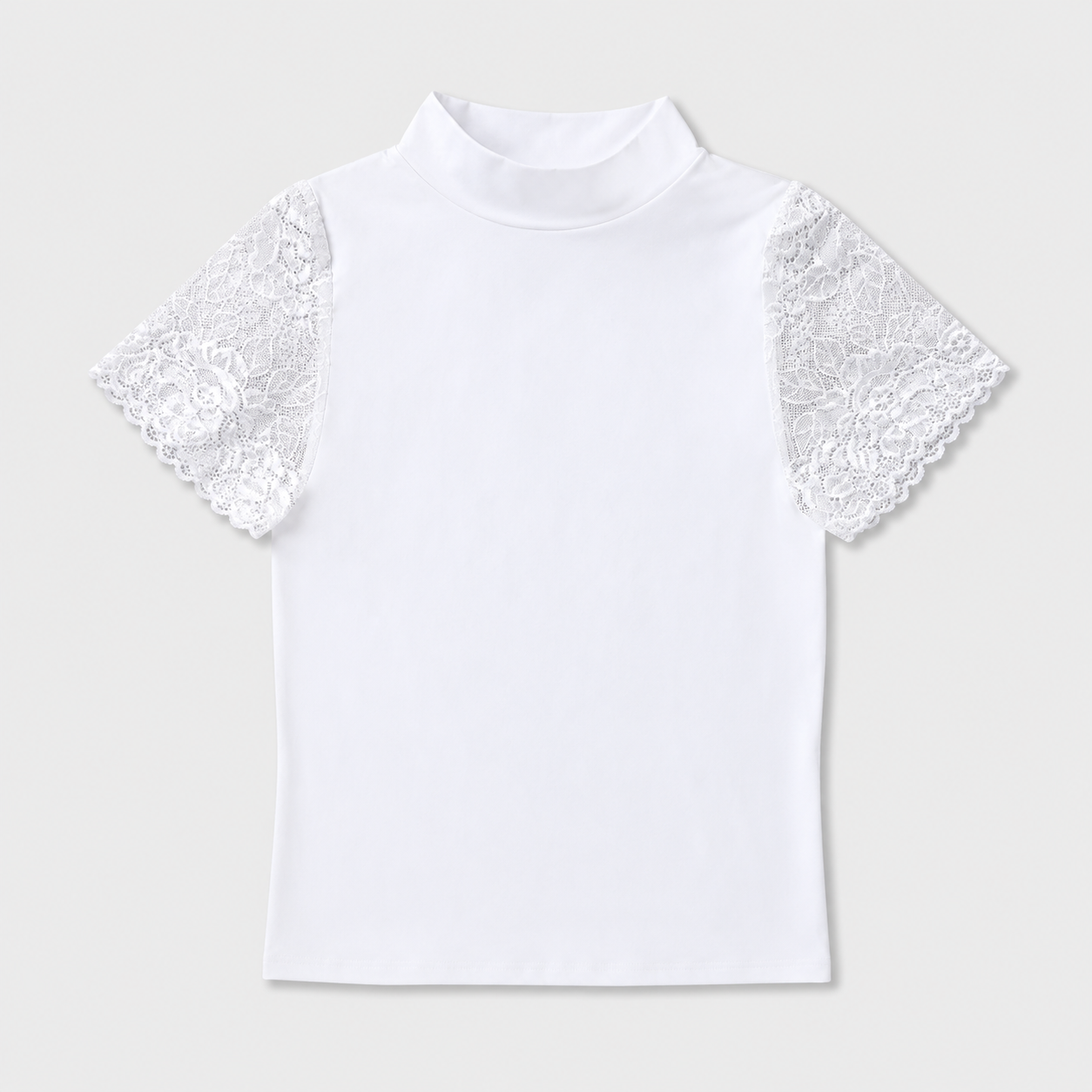 Blusa Living elastica manga blonda - Blanca