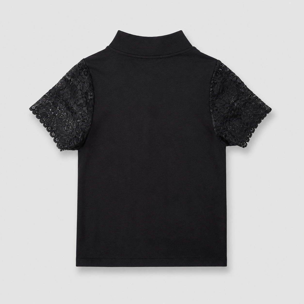 Blusa Living elastica manga blonda - Negra