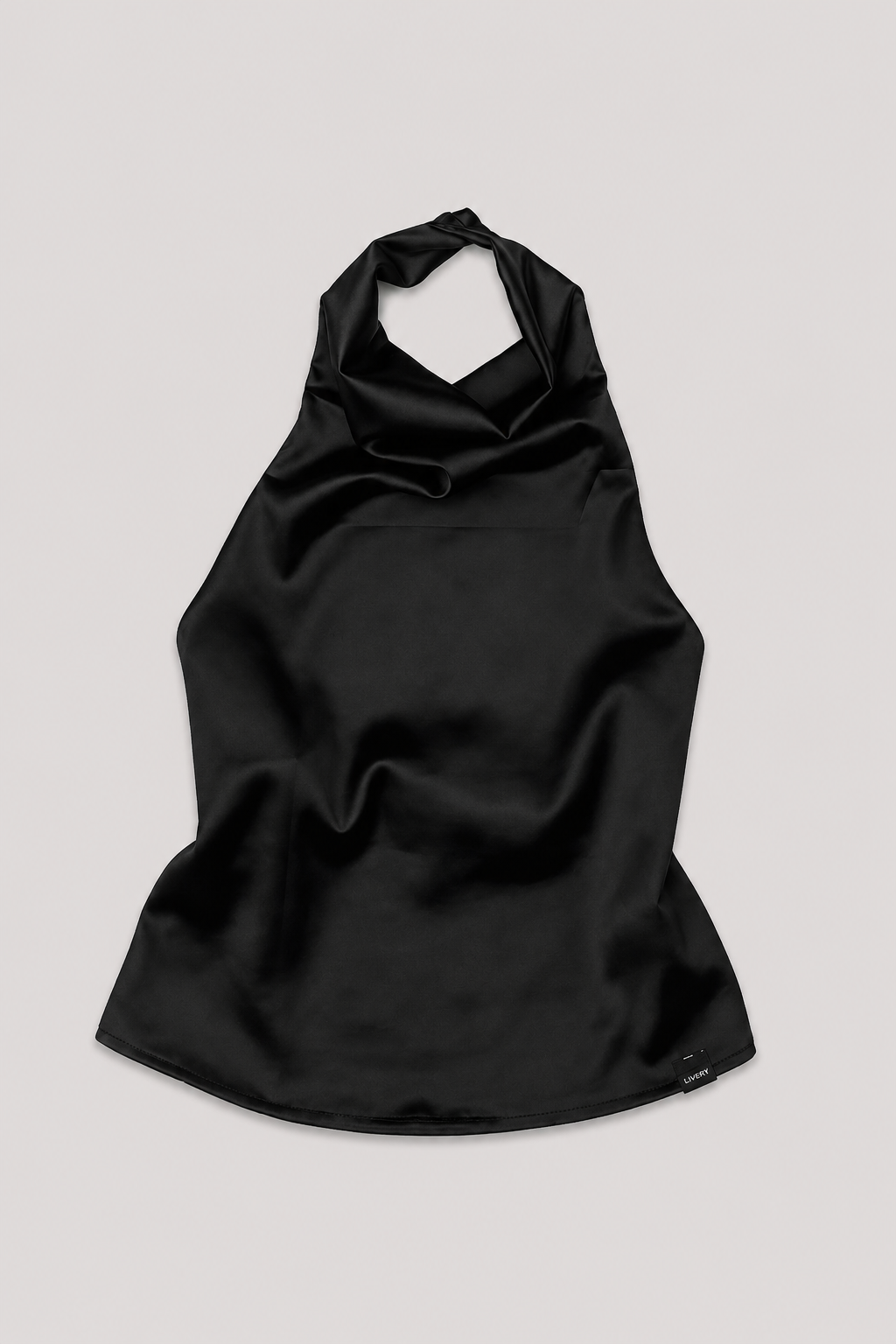 Blusa Eden cuello alter satin larga espalda destapada - negra