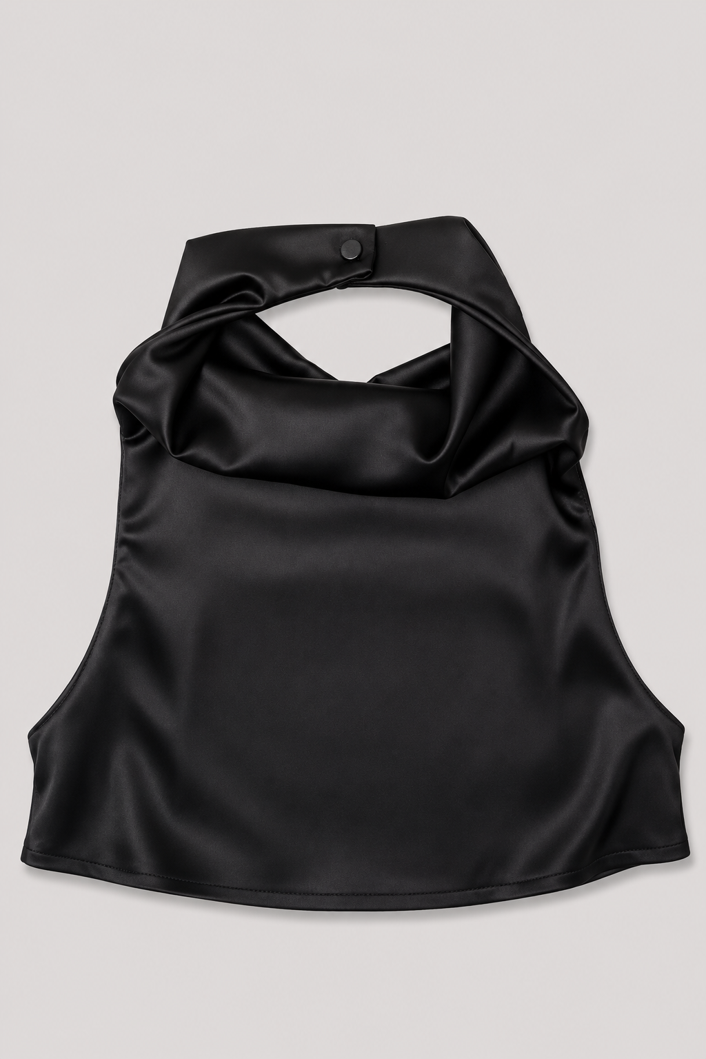 Blusa Eden cuello alter satin larga espalda destapada - negra