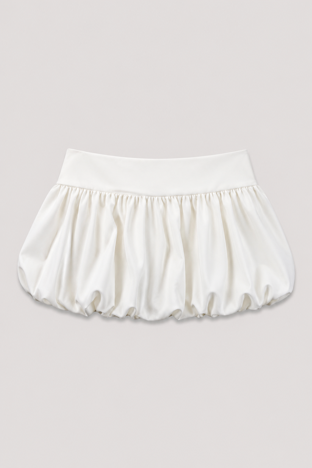 Falda Brigth globo mini con pretina ancha - marfil