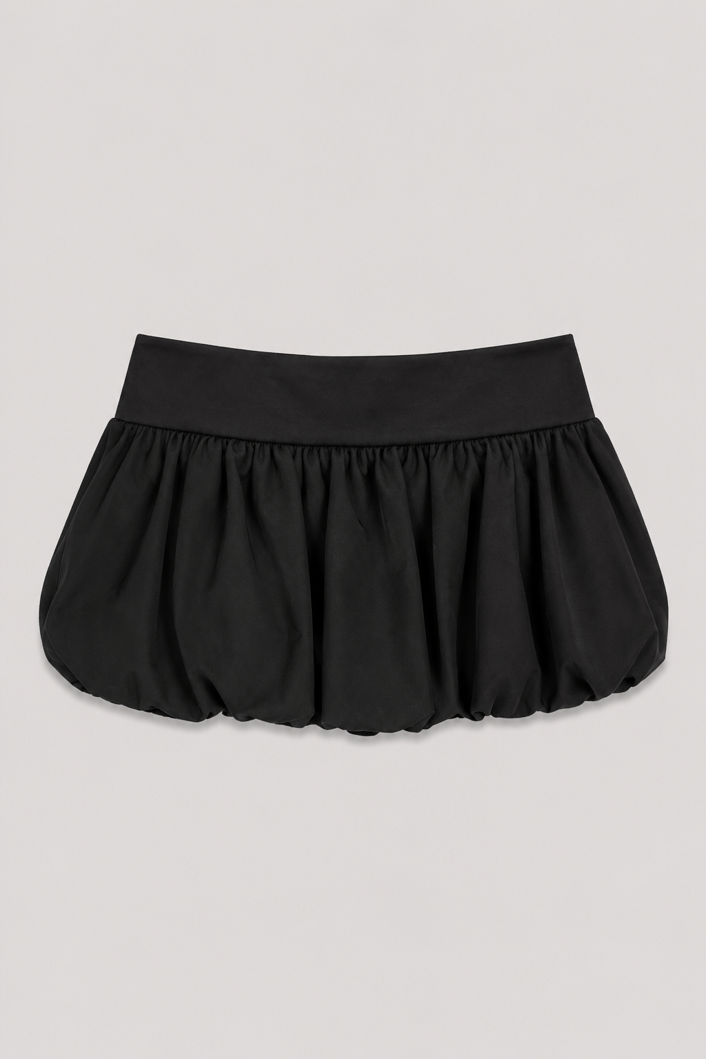 Falda Brigth globo mini con pretina ancha - negro