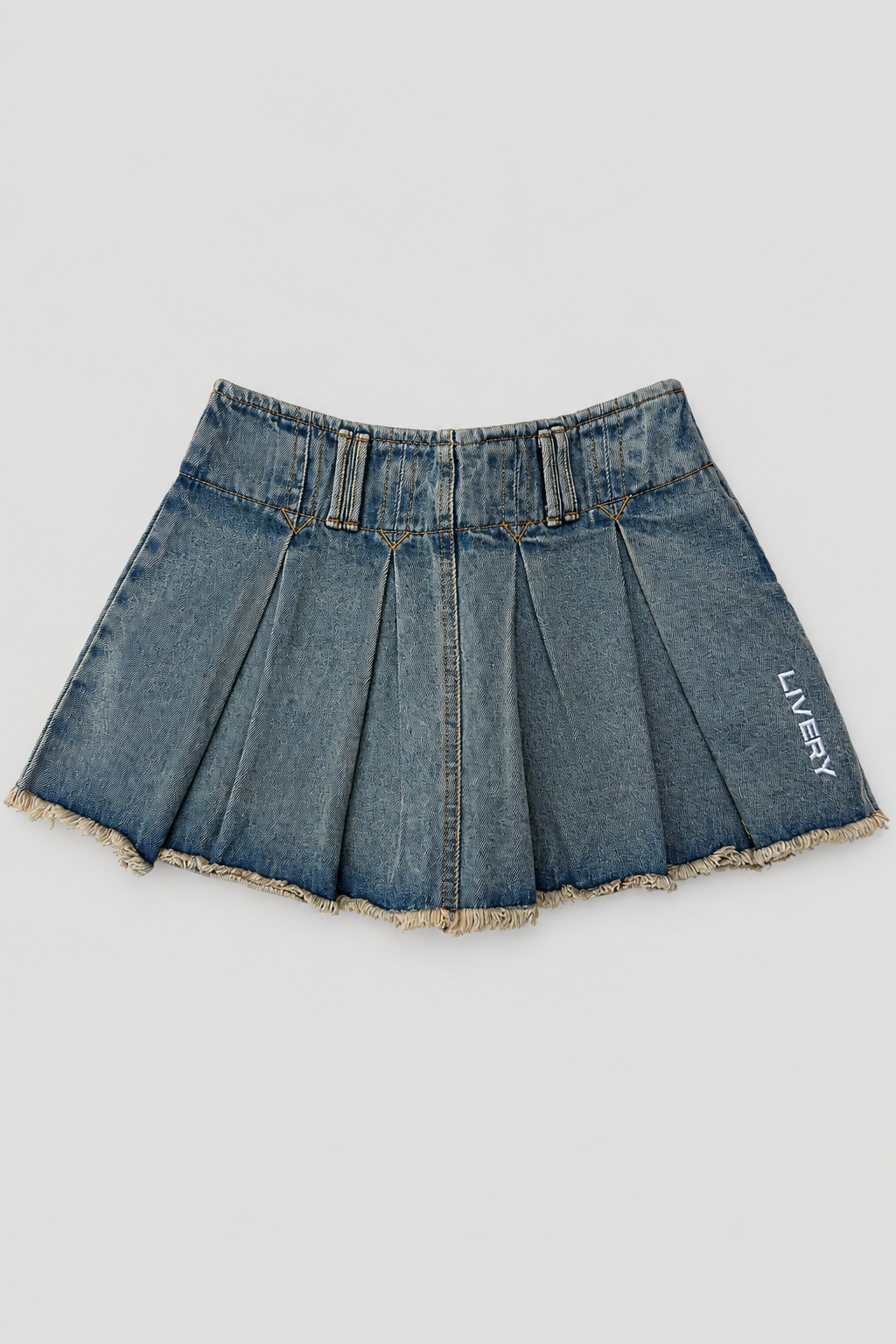 Falda Sandy de tablas con short interno - Azul