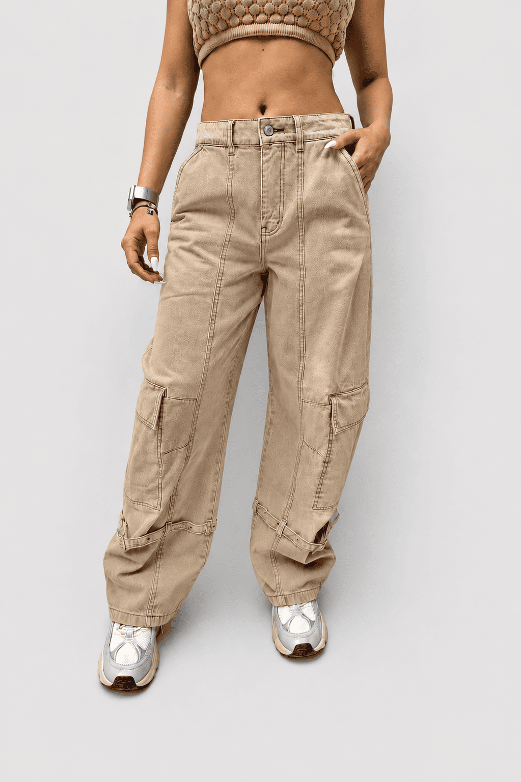 Jean Backett fit ballon tipo cargo - Camel