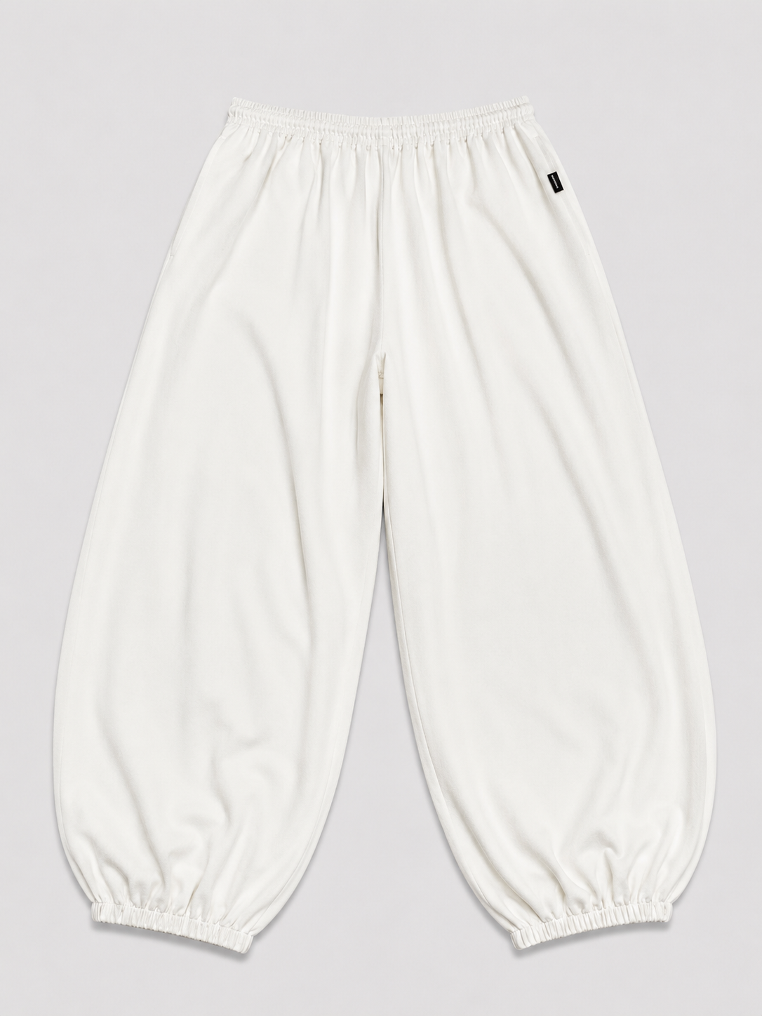 Pantalon Goldie barrel cintura resortada - Blanco