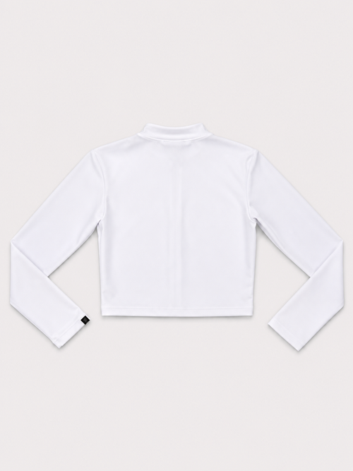 Blusa Adelaine cierre frente licra ml