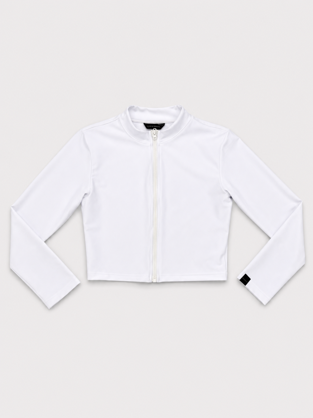 Blusa Adelaine cierre frente licra ml