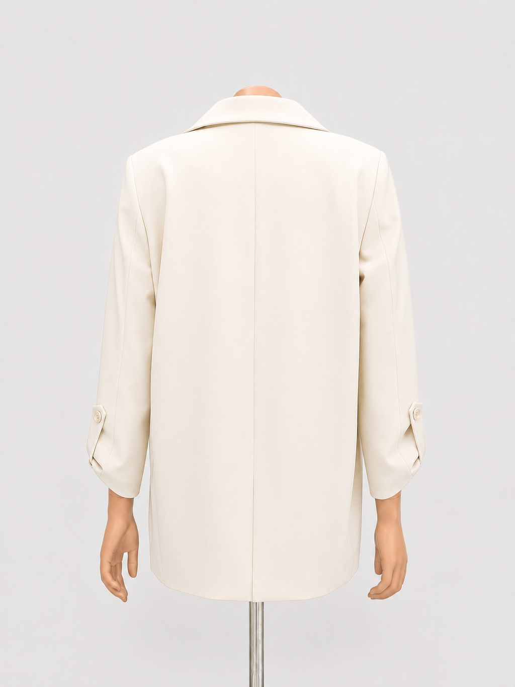 Chaqueta Laurence blaizer manga recogida con bolsillo tapas al frente - Marfil