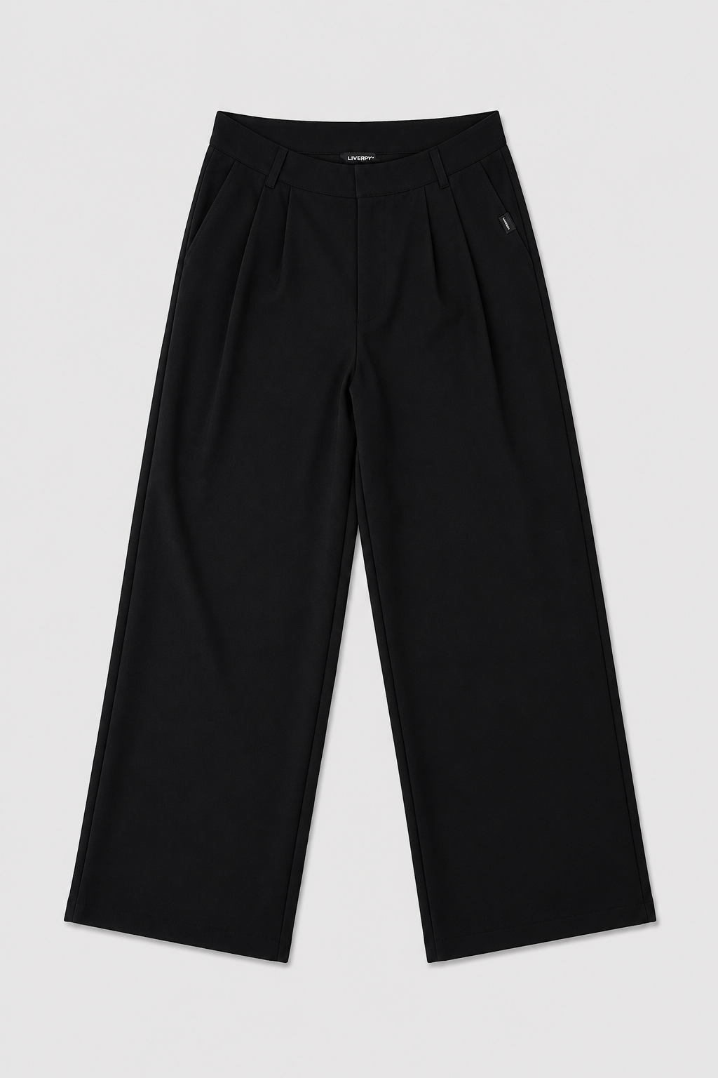 Pantalon Celin con prenses maxi bota recta - negro