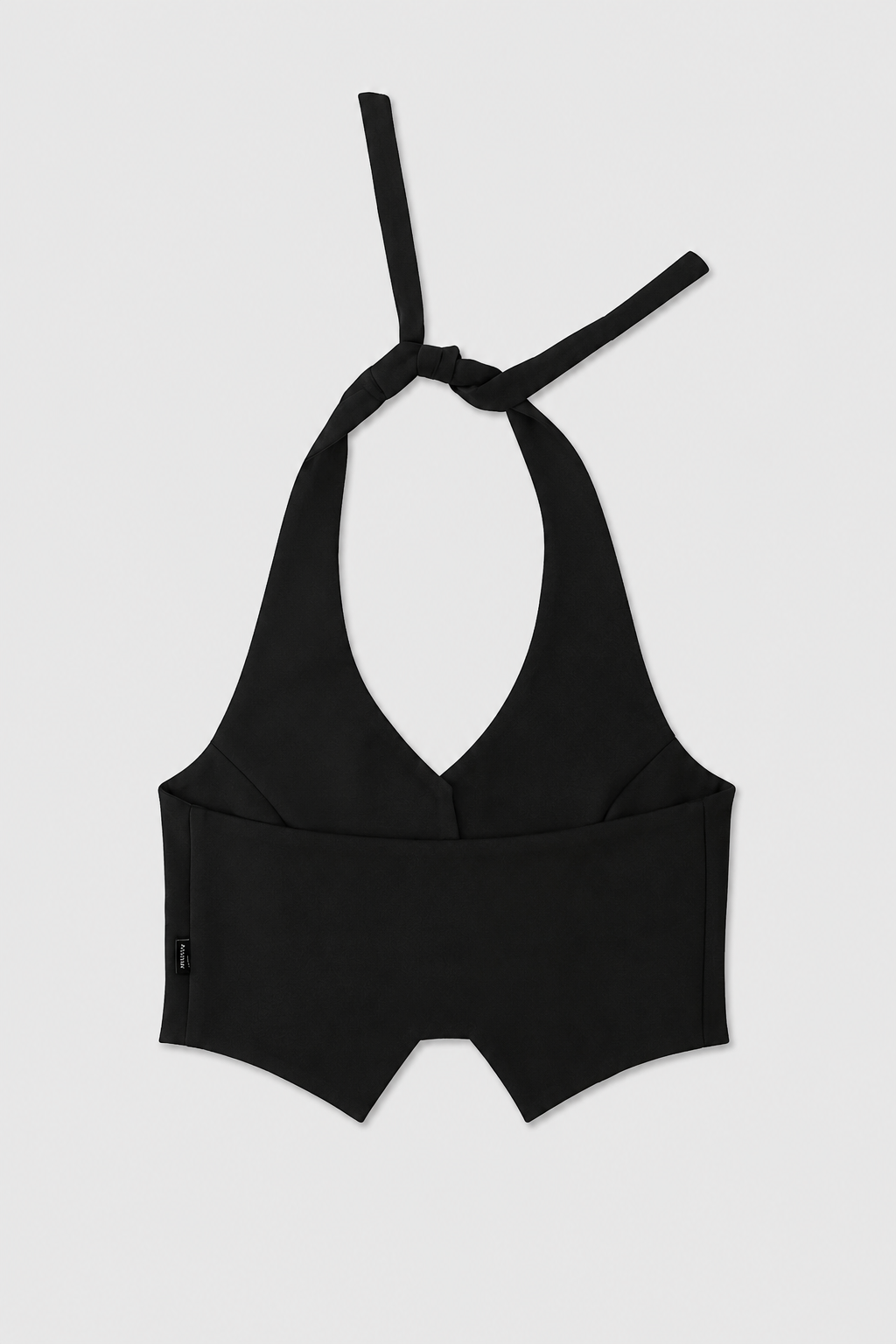 Blusa Celin chaleco de amarre en cuello - negro