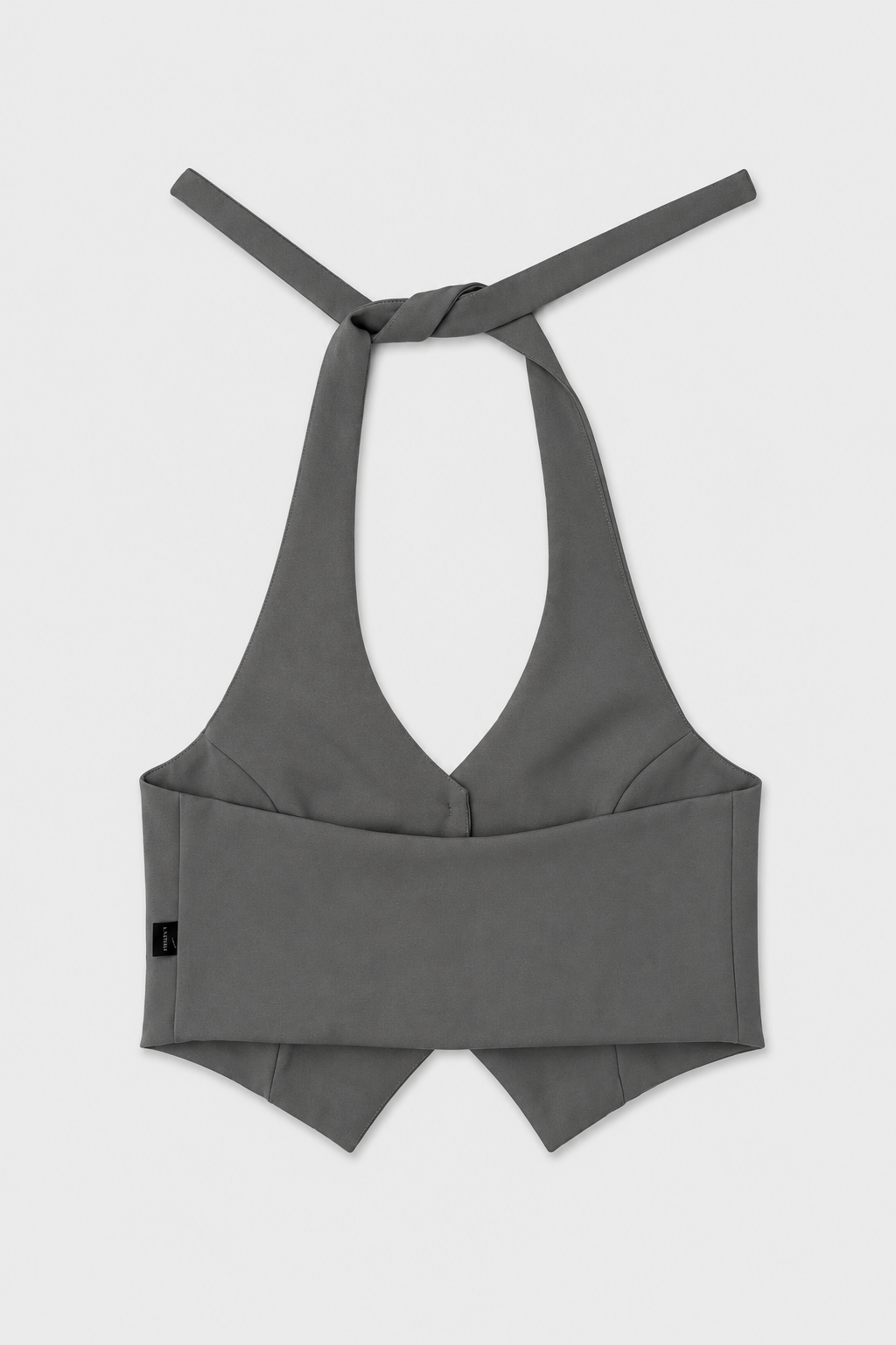 Blusa Celin chaleco de amarre en cuello - gris claro