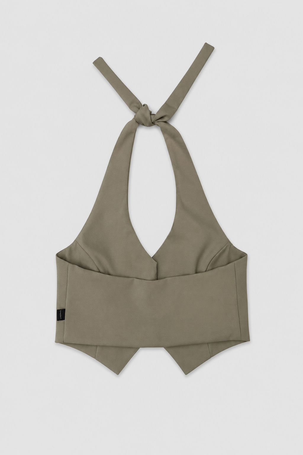 Blusa Celin chaleco de amarre en cuello - Arena
