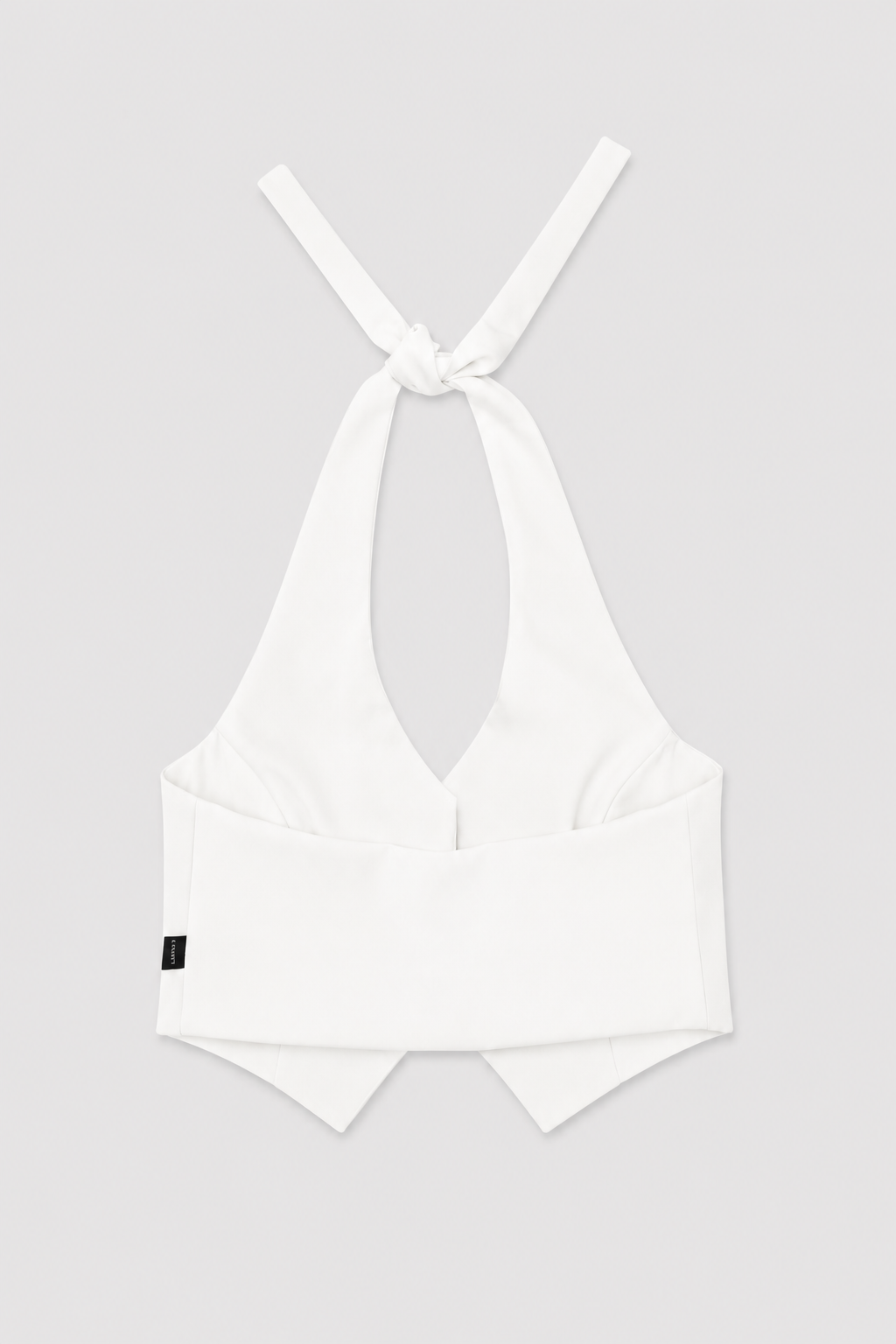 Blusa Celin chaleco de amarre en cuello - blanco