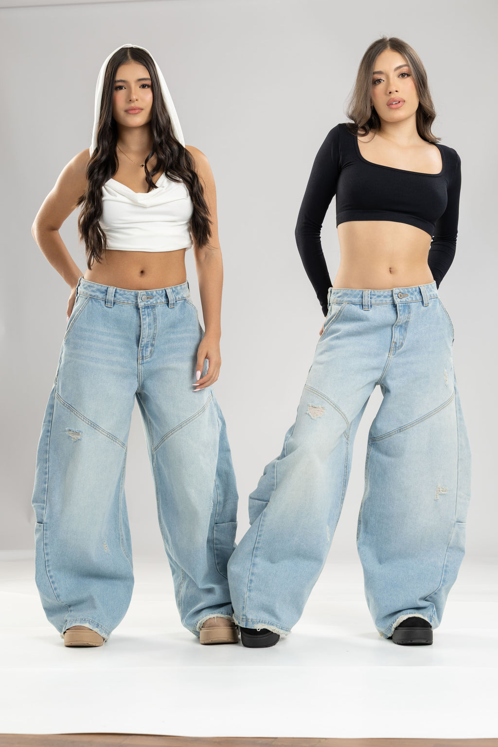 Jean cloe super balloon - Azul claro