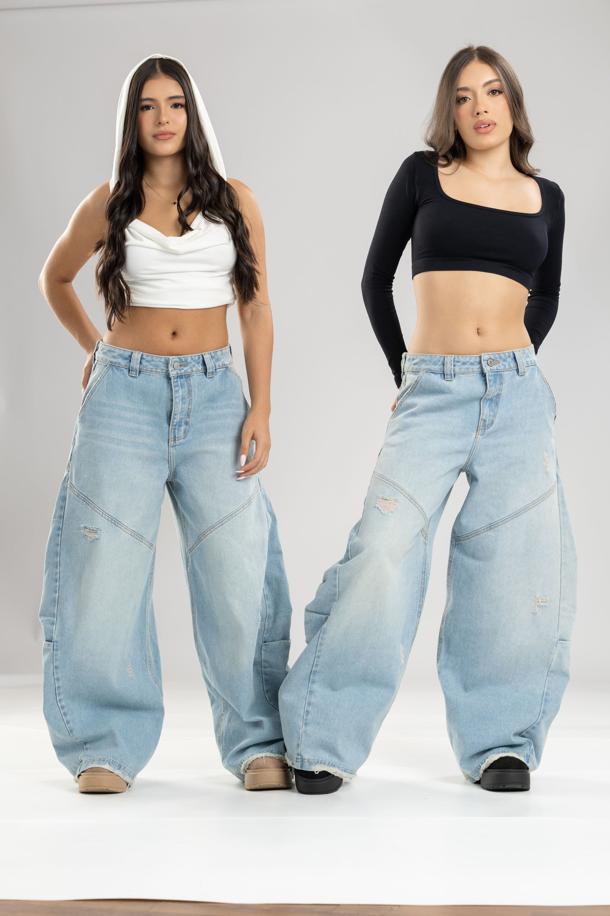 Jean cloe super balloon - Azul claro