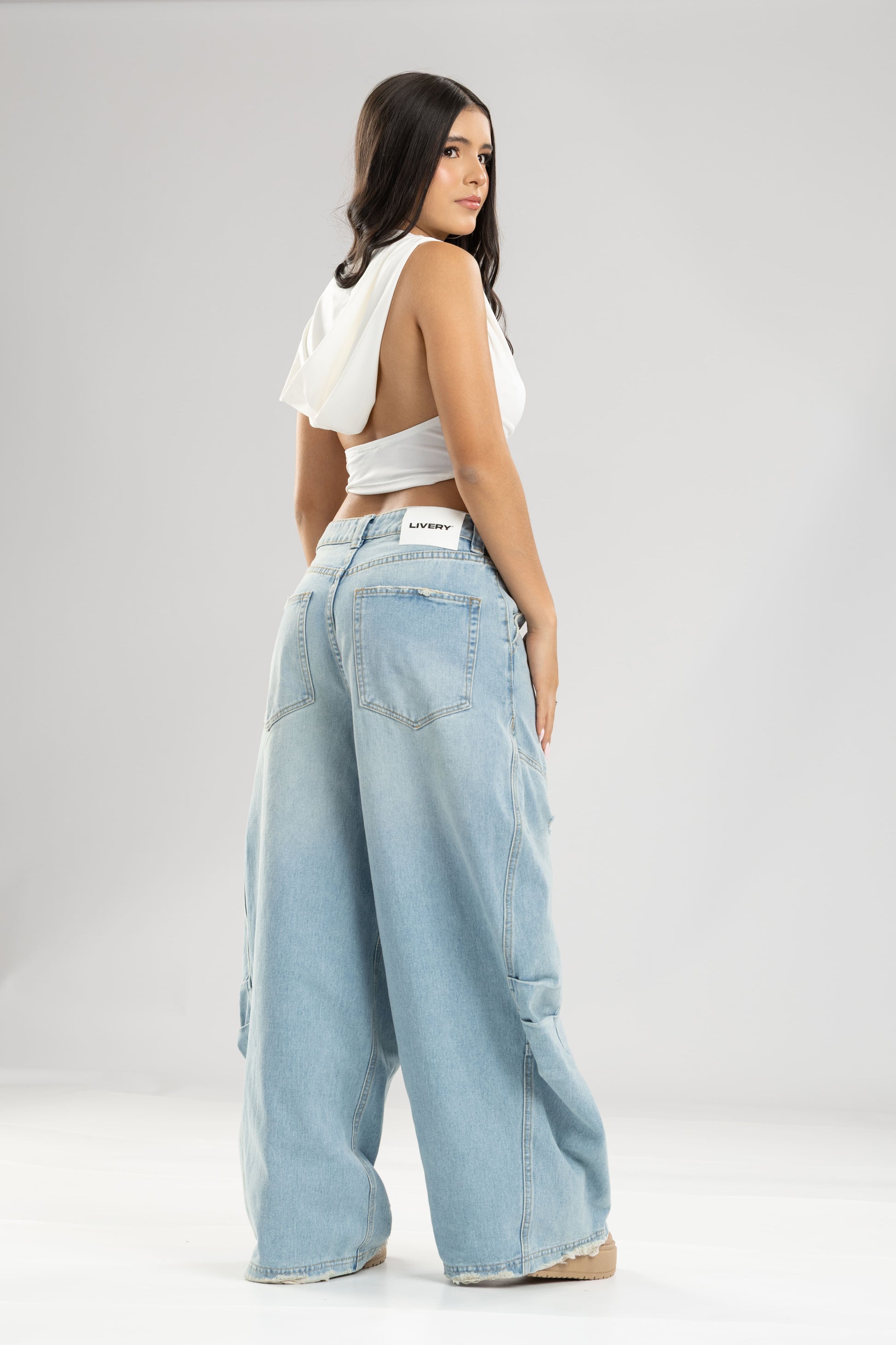 Jean cloe super balloon - Azul claro