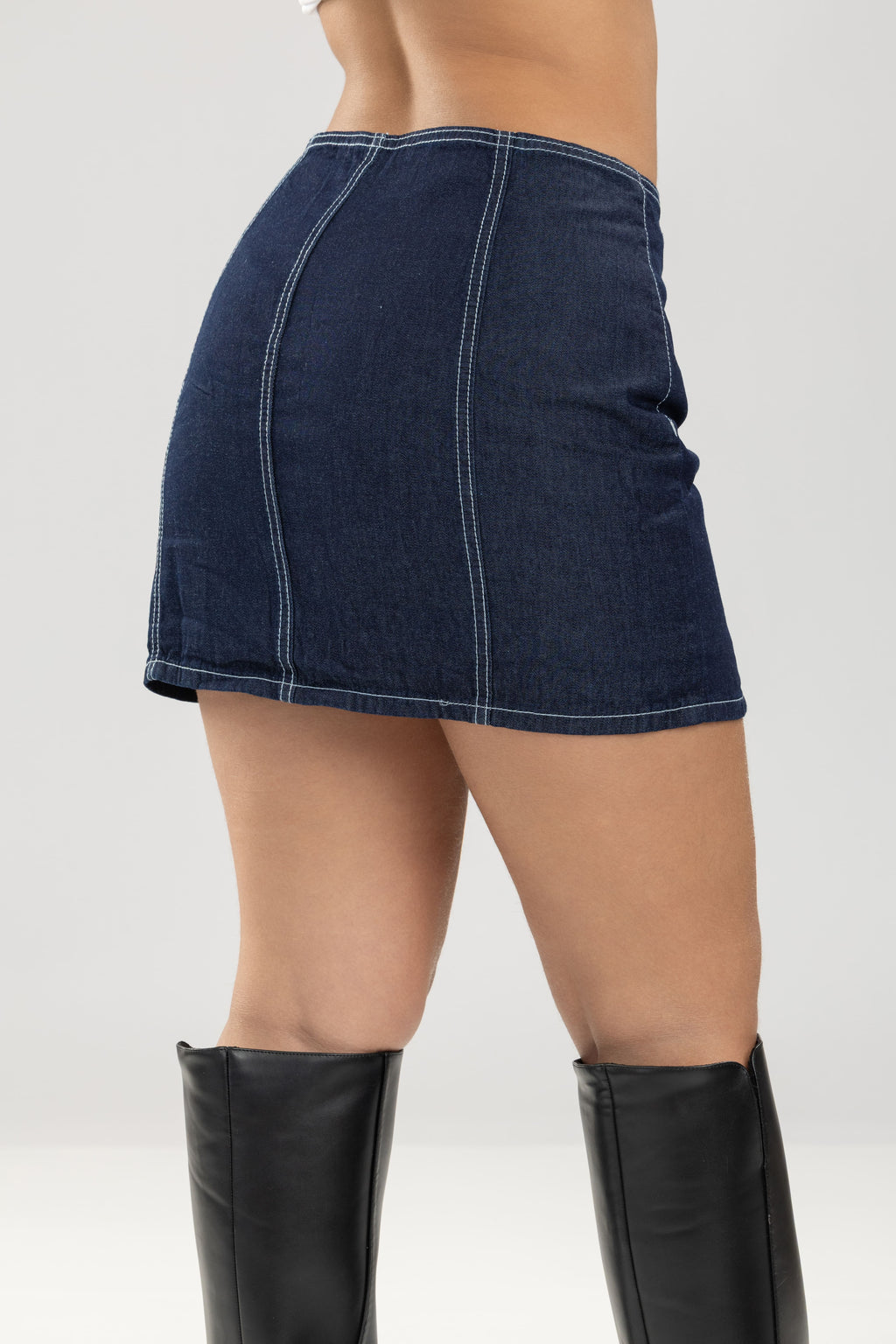 Falda percy con short interno doble abertura - Azul