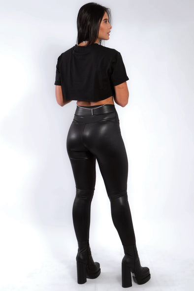 LEGGINS  CHINZADO - NEGRO