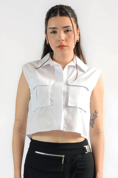 Blusa camisera alexa - Blanco