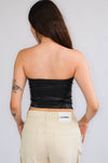 Blusa starlyng  strapless cierre - Negro