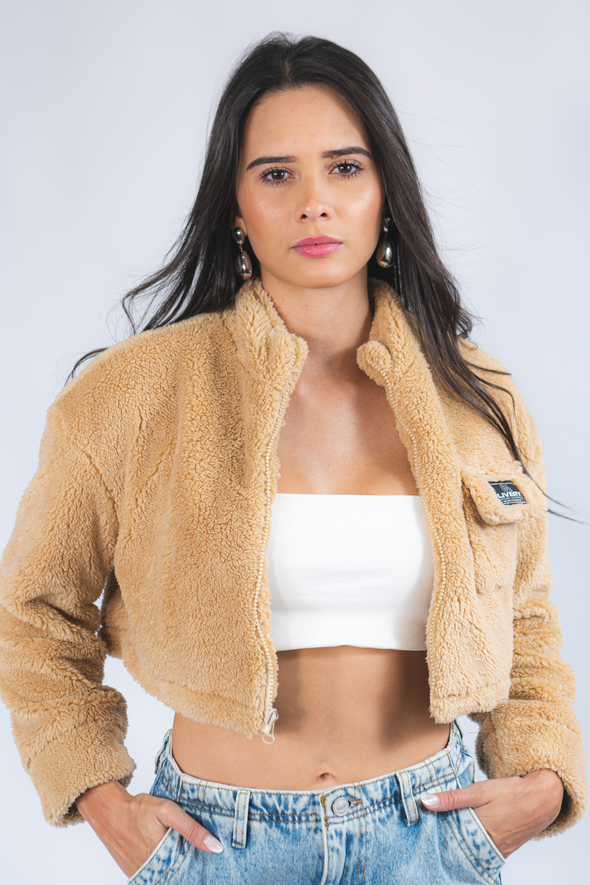 CHAQUETA KING CORTA - Camel