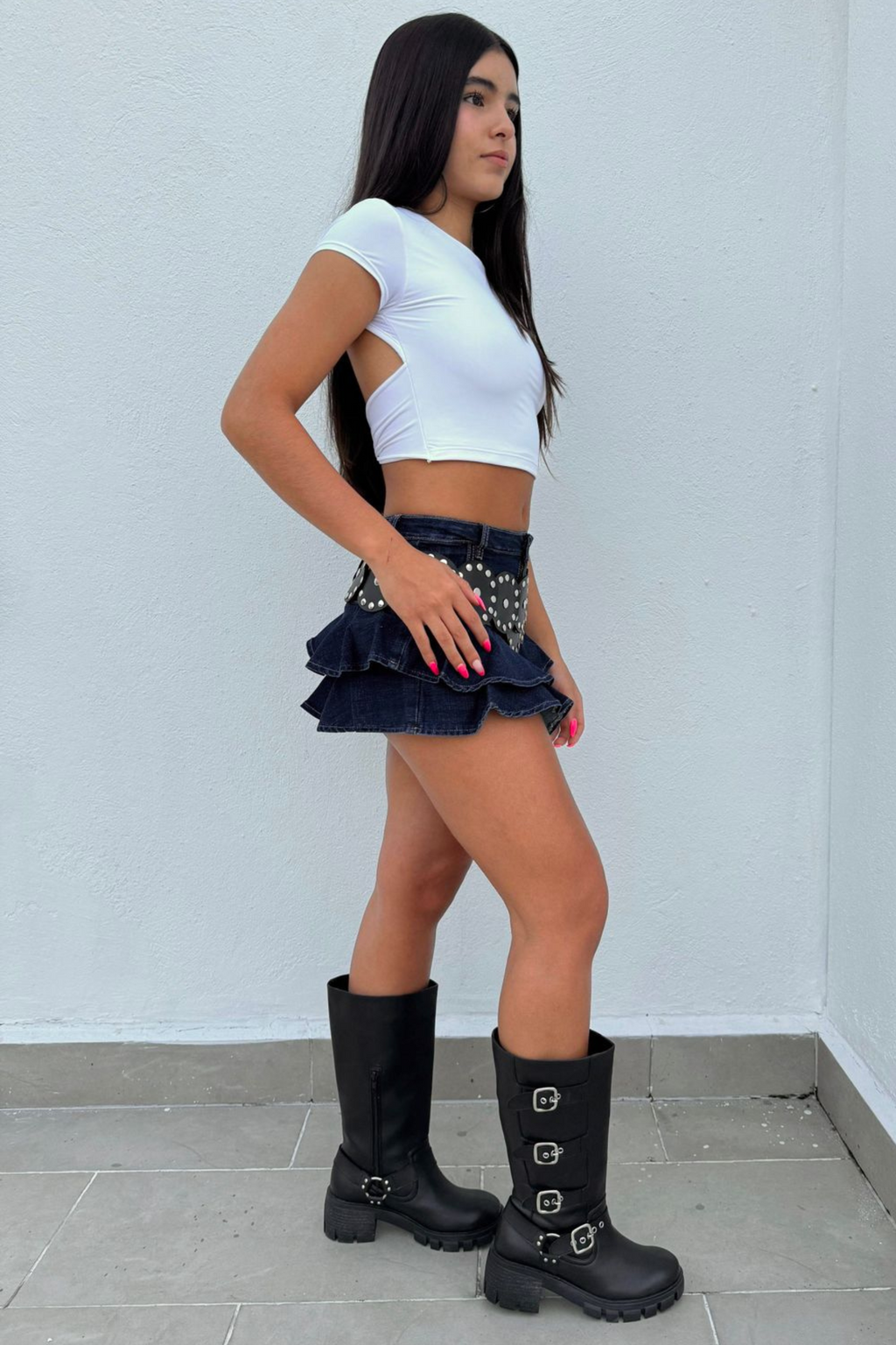 Falda boleros - Azul Medio