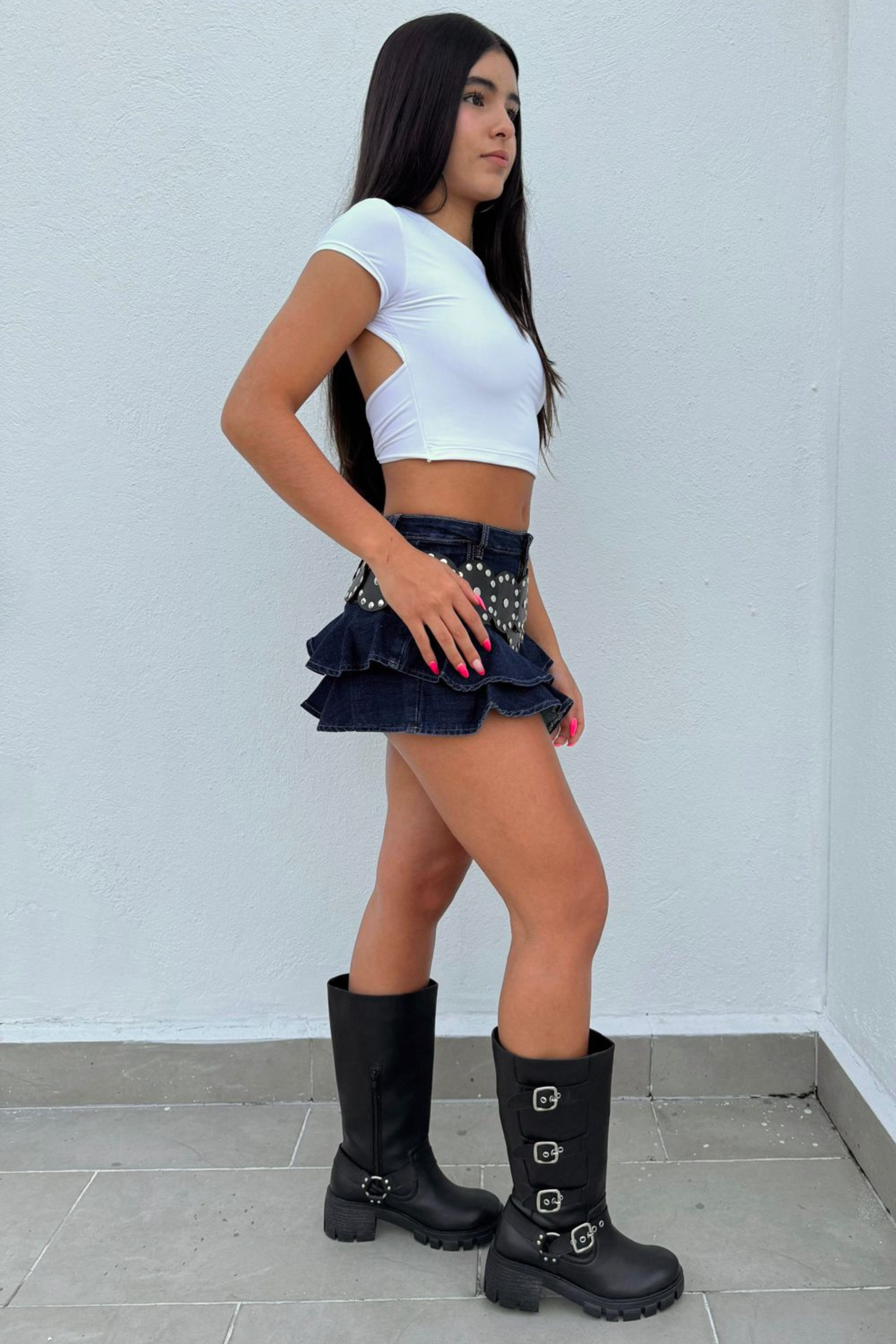 Falda boleros - Azul Medio