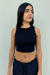 Blusa jewel taches - Negro