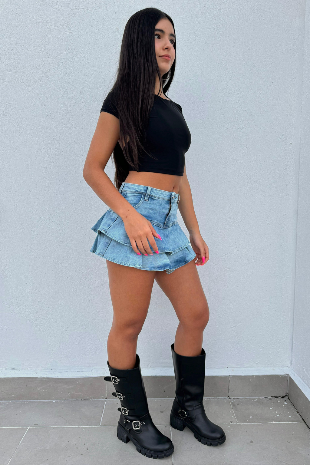 Falda boleros - Azul Claro