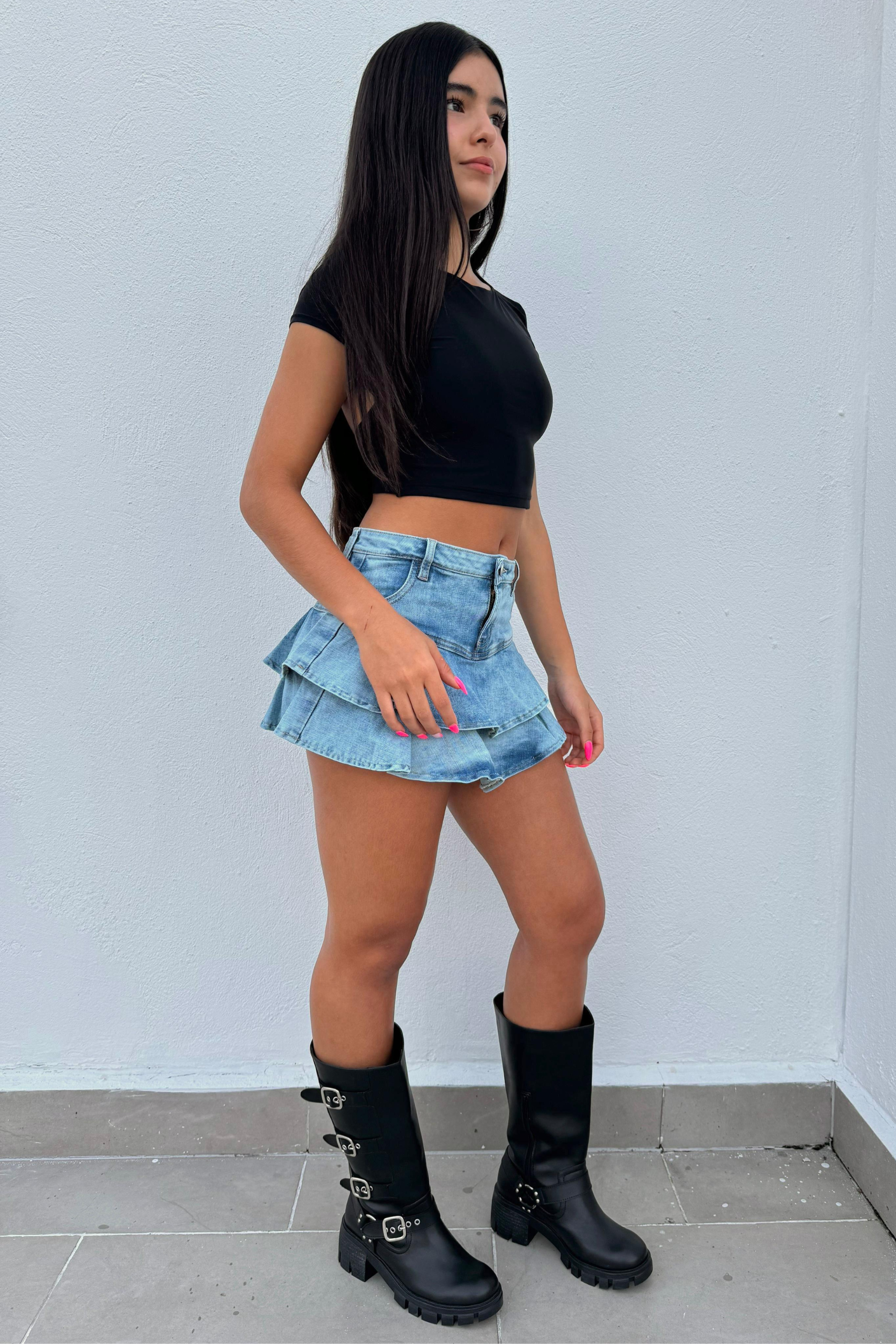 Falda boleros - Azul Claro