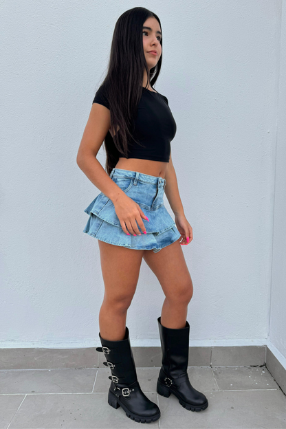 Falda boleros - Azul Claro