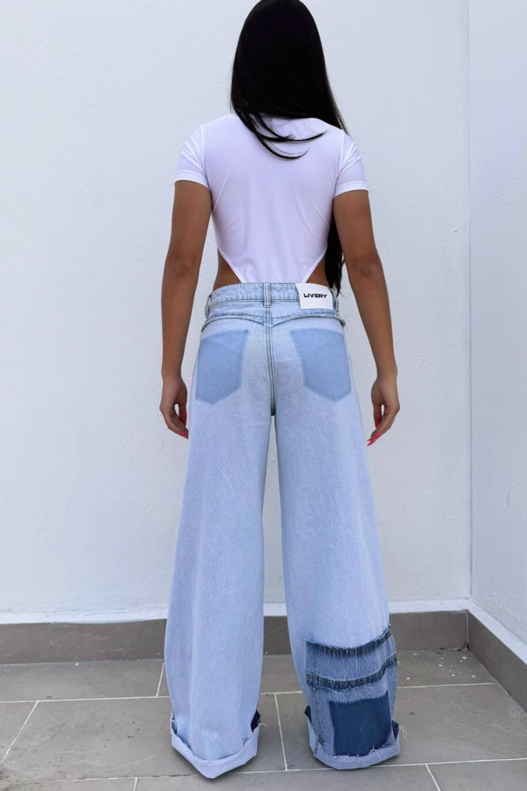 Jean drew patchwork - Azul