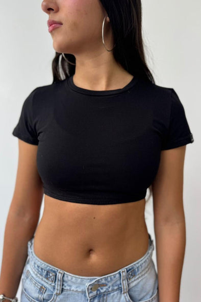 Blusa adaya tipo top MC - Negro