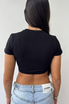 Blusa adaya tipo top MC - Negro