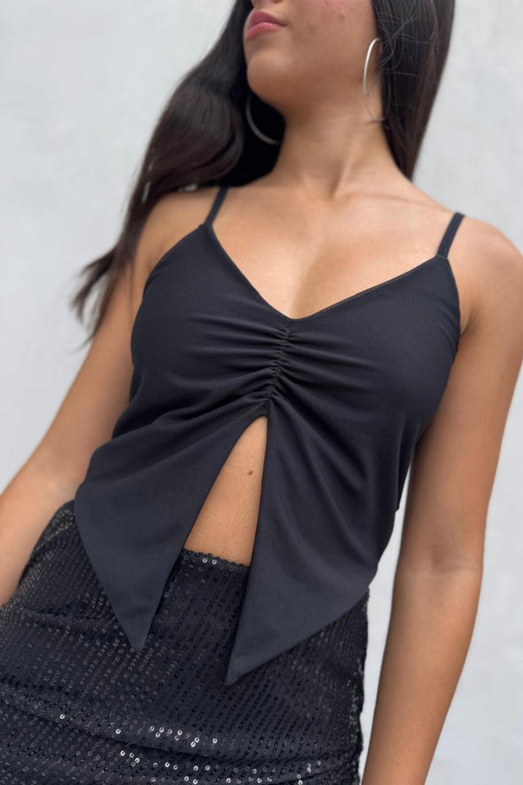 Blusa beka estilo mariposa - Negro