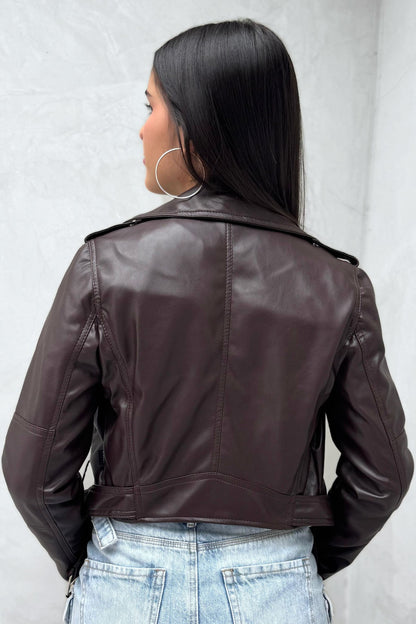 Chaqueta de Cuerina – Chocolate