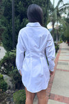 Vestido Camisero Pinzas - Blanco