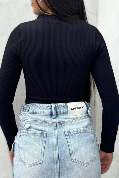 Blusa Basil – Negro