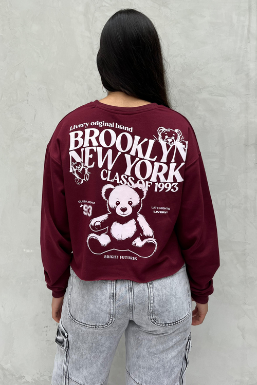 Blusa bear - Vinotinto
