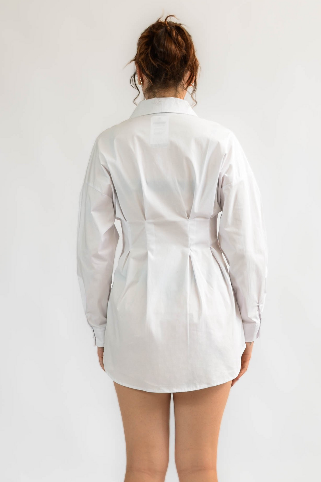 Vestido Camisero Pinzas - Blanco