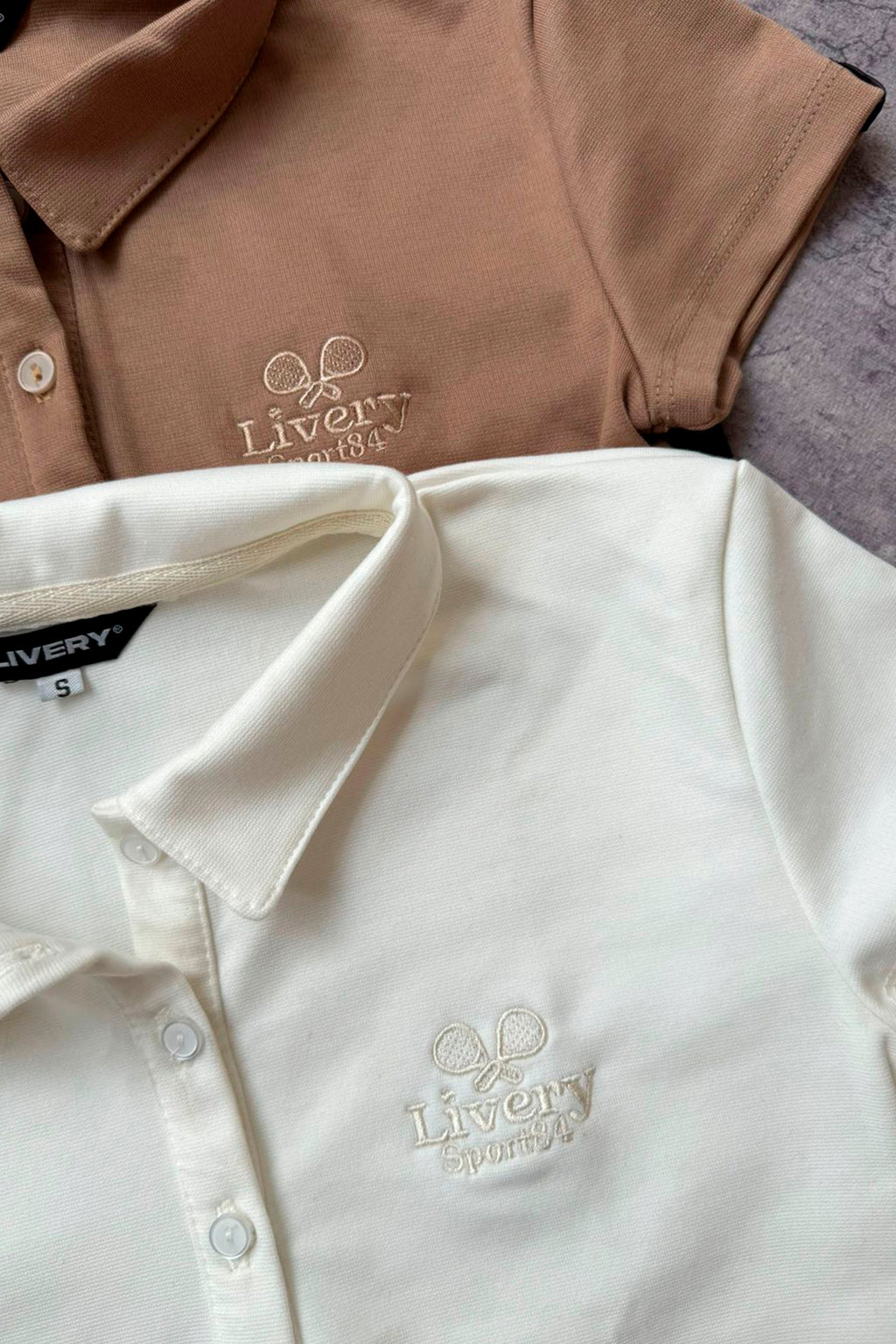 Blusa Polly Cuello , Manga Corta - Marfil