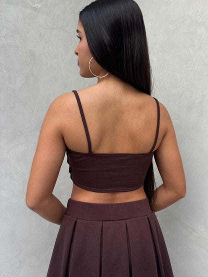 Blusa Janna - Café oscuro