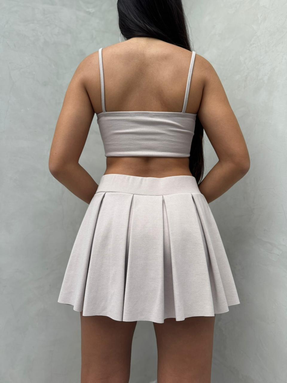 Falda New jersey - Caqui