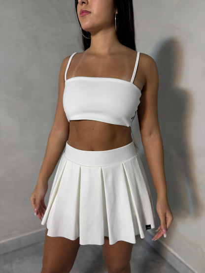 Falda New jersey - Marfil