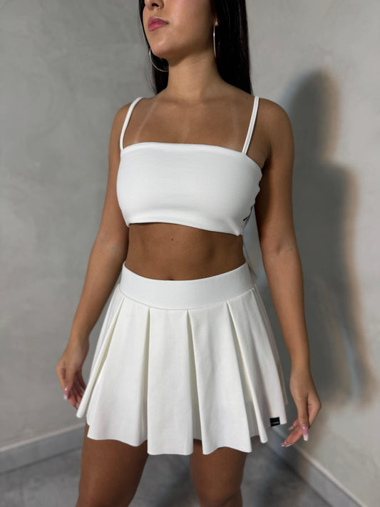 Falda New jersey - Marfil