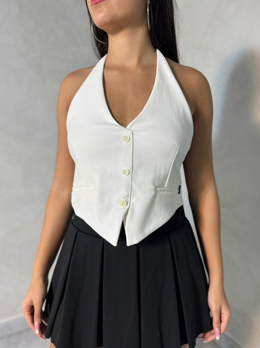 Blusa Berna chaleco - Marfil