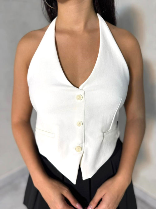 Blusa Berna chaleco - Marfil