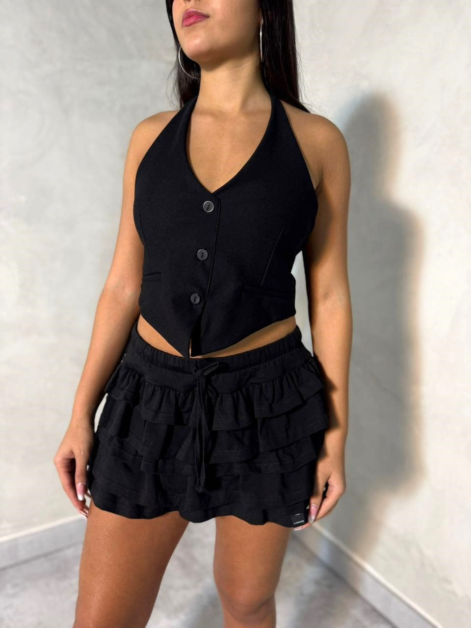 Blusa Berna chaleco - Negro