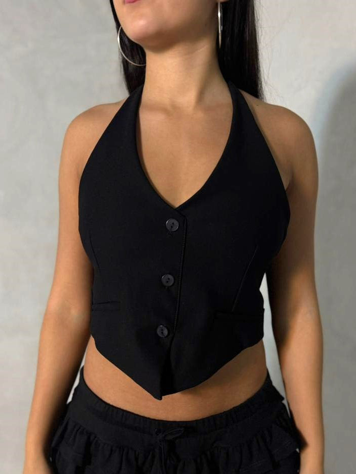 Blusa Berna chaleco - Negro