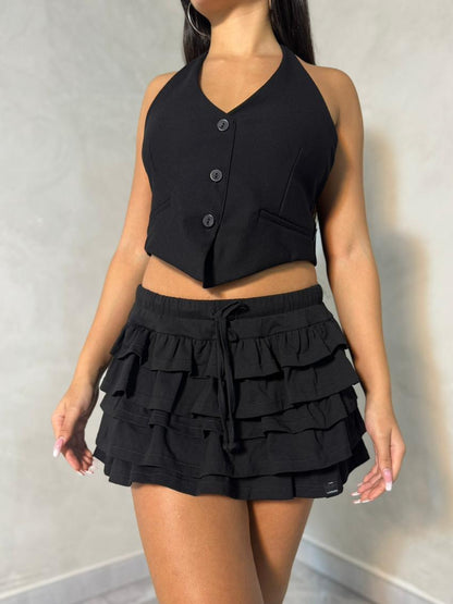 Falda ivette - Negro